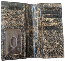 Load image into Gallery viewer, Twisted X Brown Crackled Leather Rodeo Wallet with Twisted X Border
