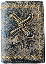 Load image into Gallery viewer, Twisted X Distressed Brown Tri-Fold Wallet with Gold Embroired Logo