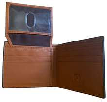 Load image into Gallery viewer, Twisted X Tan Basketweave Bi-Fold Wallet with Aztec Beading