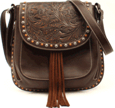 Blazin Roxx Brown Messenger Bag - Concealed Carry