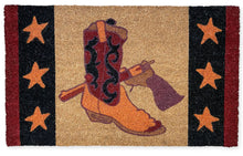 Load image into Gallery viewer, Cowboy Boot &amp; Gun Outdoor Coir Mat