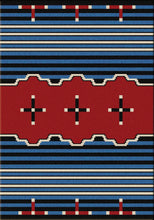 Load image into Gallery viewer, &quot;Big Chief Blue&quot; Southwestern Area Rugs - Choose from 6 Sizes!