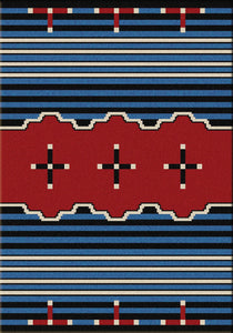 "Big Chief Blue" Southwestern Area Rugs - Choose from 6 Sizes!