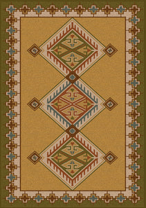 "Ancestry Green" Southwestern Area Rugs - Choose from 6 Sizes!