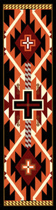 "Rustic Cross - Black" Southwestern Area Rugs - Choose from 6 Sizes!