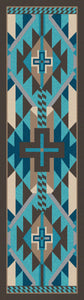 "Rustic Cross - Turquoise Indigo" Southwestern Area Rugs - Choose from 6 Sizes!