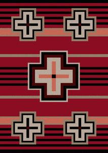 "Bounty - Red" Southwestern Area Rugs - Choose from 6 Sizes!