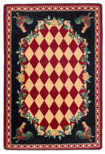Load image into Gallery viewer, High Country Rooster - Red&quot; Southwestern Area Rugs - Choose from 6 Sizes!