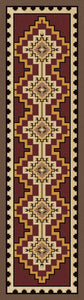 "Council Fire - Red" Area Rugs - Choose from 6 Sizes!