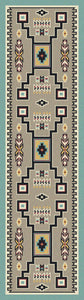 "Old Crow Suede Turquoise" Southwestern Area Rugs - Choose from 6 Sizes!