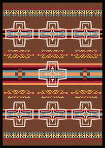 "Canyon Cross - Sunset" Western Area Rugs - Choose from 6 Sizes!