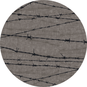 "Barbwire - Natural" Western Area Rugs - Choose from 6 Sizes!