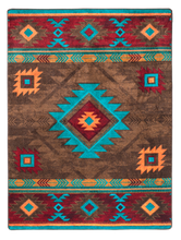Load image into Gallery viewer, &quot;Whiskey River - Turquoise&quot; Southwestern Area Rugs - Choose from 6 Sizes!
