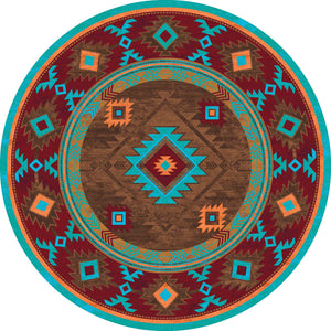 "Whiskey River - Turquoise" Southwestern Area Rugs - Choose from 6 Sizes!