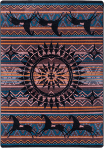 "Ghost Rider - Plum" Southwestern Area Rugs - Choose from 6 Sizes!
