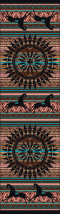 "Ghost Rider - Turquoise" Southwestern Area Rugs - Choose from 6 Sizes!