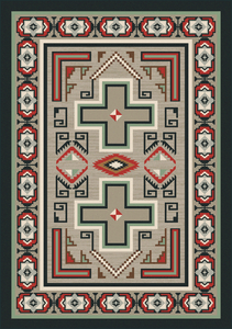 "Sawtooth - Raincloud" Southwestern Area Rugs - Choose from 6 Sizes!