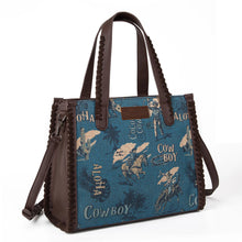 Load image into Gallery viewer, Wrangler Vintage Retro Cowboy Cool Print Satchel/Crossbody - Choose From 4 Colors!