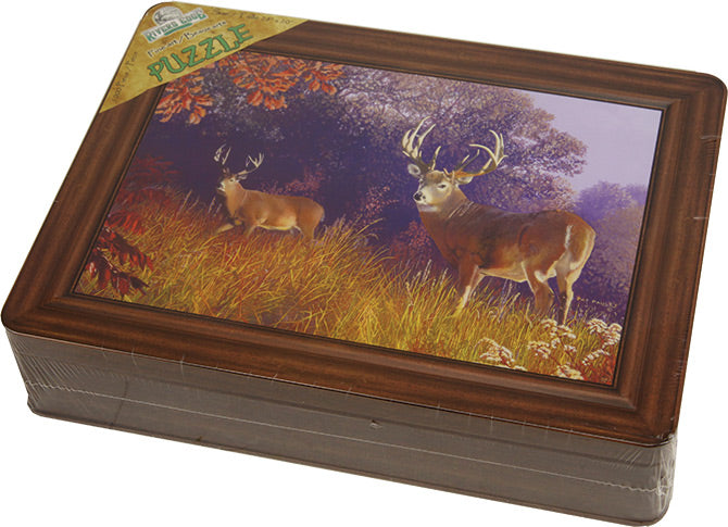 Deer Scene Puzzle with Tin Box