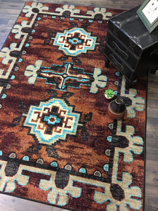 "Badlands Rust" Southwestern Area Rugs - Choose from 6 Sizes!