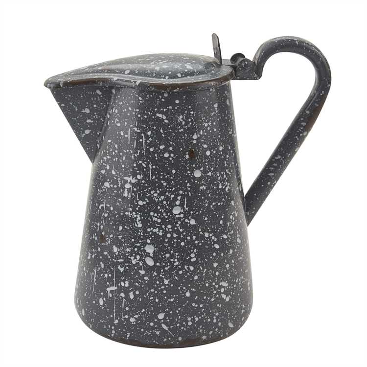Granite Enamelware Pitcher with Lid