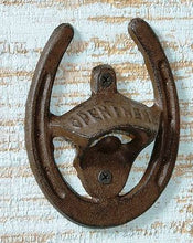 Load image into Gallery viewer, Cast Iron Horseshoe Design Wall Mount Bottle Opener