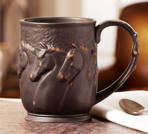 Western Dolomite Mug with Horse Head Design