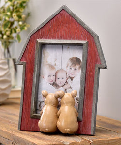 Barn Design Photo Frame with Pigs - 4x6