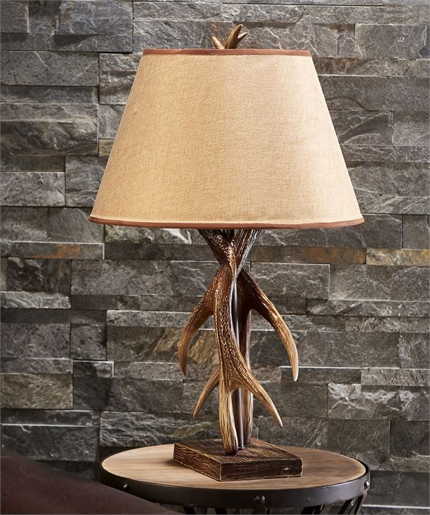 Antler Design Table Lamp with Shade