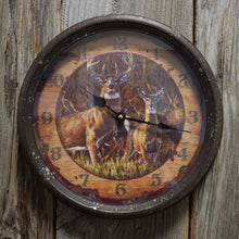 Load image into Gallery viewer, Buck &amp; Doe Rusted Look Wall Clock