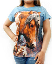 Load image into Gallery viewer, Horse Art by Laura Prindle Ladies T-Shirt