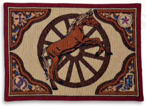 "Western Horse" Western Jacquard Placemat - 13" x 9"