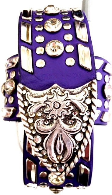 Western Purple & Silver Cell Phone Holder for Flip Phones