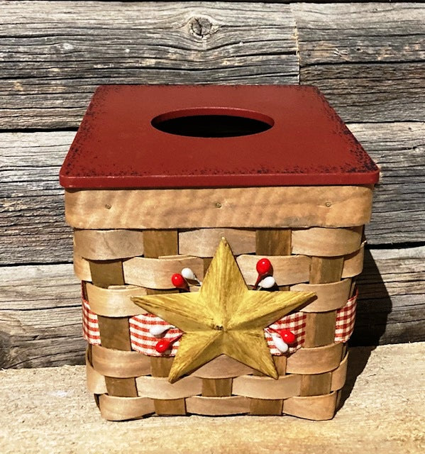 Picnic Basket Tissue Holder with Star