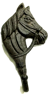 Horse Head Cast Iron Single Hook