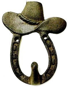 Cast Iron Hat and Horseshoe Hook
