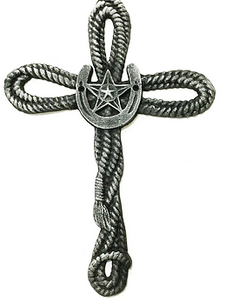 Cast Iron Twisted Rope Cross
