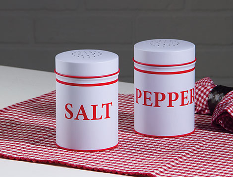 Food Safe Enamel Salt And Pepper - Set Of 2