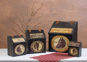 Small Wild Horse Canister - Set Of 4