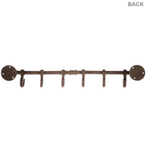 Rust Waterpipe Metal Wall Decor with Hooks