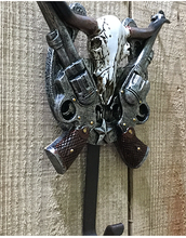 Load image into Gallery viewer, Resin Pistols and Longhorn Coat Hook