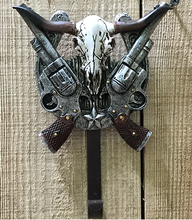 Load image into Gallery viewer, Resin Pistols and Longhorn Coat Hook
