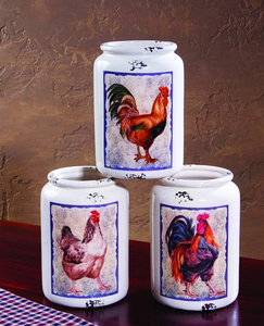 French Rooster Crocks - 3 Assorted
