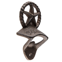 Load image into Gallery viewer, Brown Western Star Iron Bottle Opener