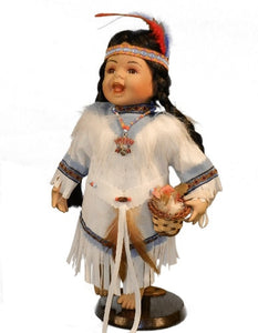 Indian Doll in Window Box - 12" Tall