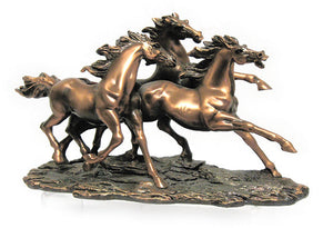 "Three Horses" Sculpture - 14"