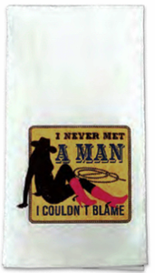 "Man to Blame" Western Flour Sack Towel