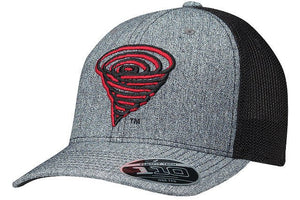 "Twister" Grey & Red Cap