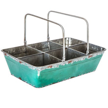 Load image into Gallery viewer, Green Galvanized Metal Divided Planter