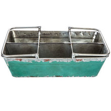 Load image into Gallery viewer, Green Galvanized Metal Divided Planter